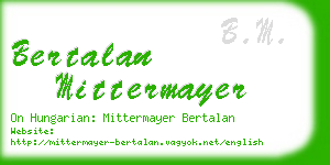 bertalan mittermayer business card